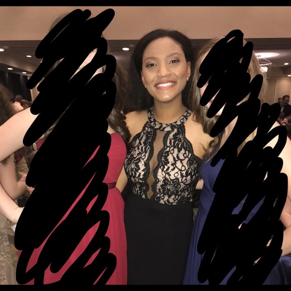 Black prom dress with Lacy top - Picture 5 of 6